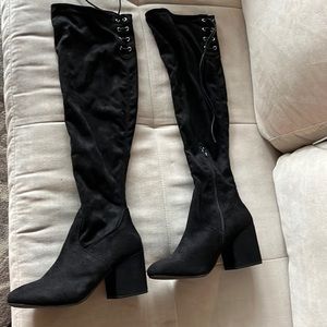 Suede over the knee boots